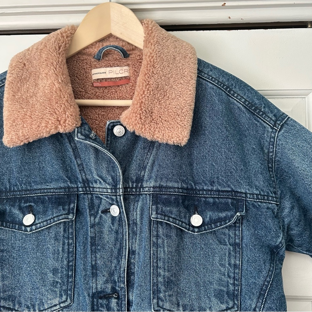 Pilcro (Anthropologie) Sherpa Lined Denim Jacket